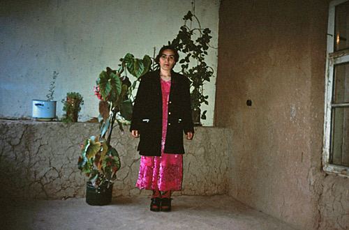 unsere Gastgeberin in Saghirdasht, Tadjikistan