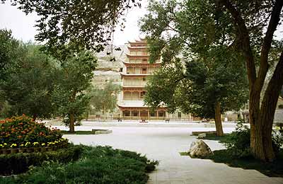 im Tal der Mogao Grotten, Dunhuang, Gansu, China